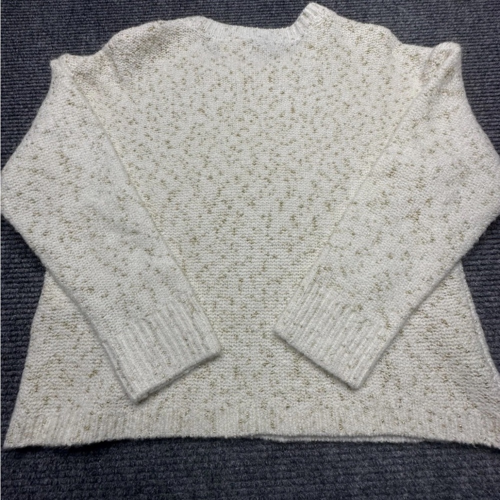 Calvin Klein Jeans Cream and Silver Knit Sweater - Picture 2 of 10